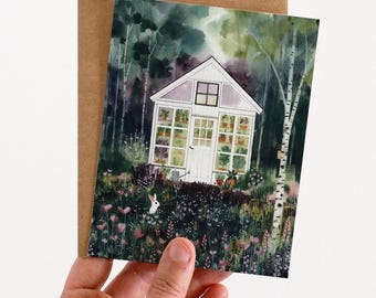 Boskaswenskaart | Grillige aquarelkunstkaart