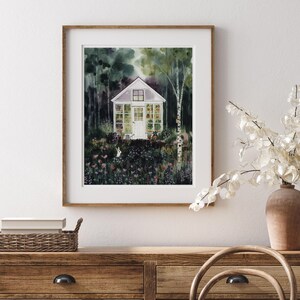 Wald-Gewächshaus Kunstdruck | Handgemalte Aquarell und Gouache Illustration von Leana Fischer Bild 4