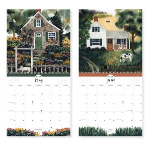 2024 Homes of Blessing Wall Calendar Watercolor Home and Cottage 12x12 Appointment 2024 Wall Calendar image 5