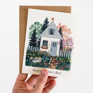 Garden Shed Mother's Day Card | Watercolor Card for Gardening Mom