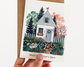 Garden Shed Mother's Day Card | Watercolor Card for Gardening Mom