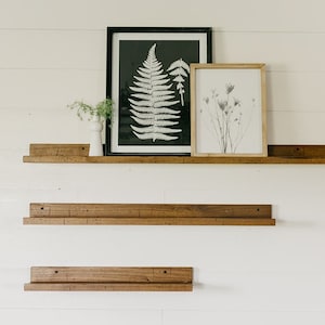 Single picture ledge shelf, Photo ledge shelf, floating wooden shelf, picture ledge