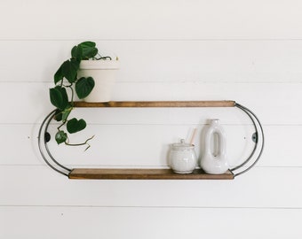 Oval Shelf, Minimal Shelf, Wooden Shelf