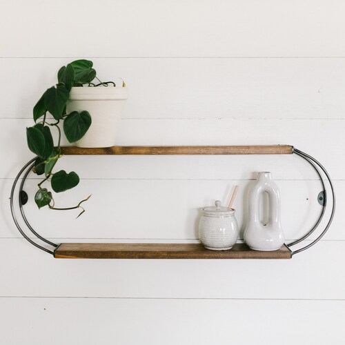 Oval Shelf Minimal Shelf Wooden Shelf Etsy