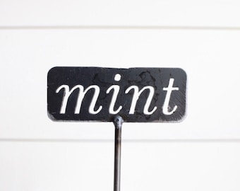 Metal Garden Stakes: Herb & Vegetable Markers