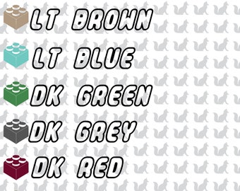 Toy Brick Storage Labels EXTRAS - Digital file download for print or cut