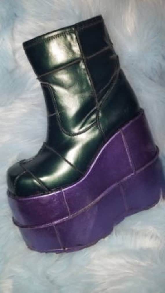 purple gogo boots