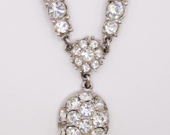 Collar con colgante de diamantes de imitación estilo vintage - Joyería para bodas