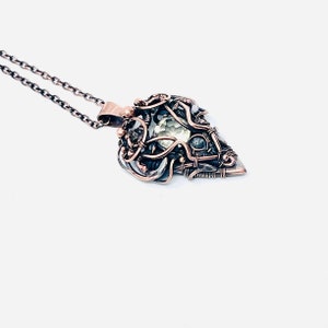 Citrine crystal gemstone copper wire wrapped image 5