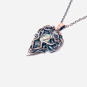 Citrine crystal gemstone copper wire wrapped image 7