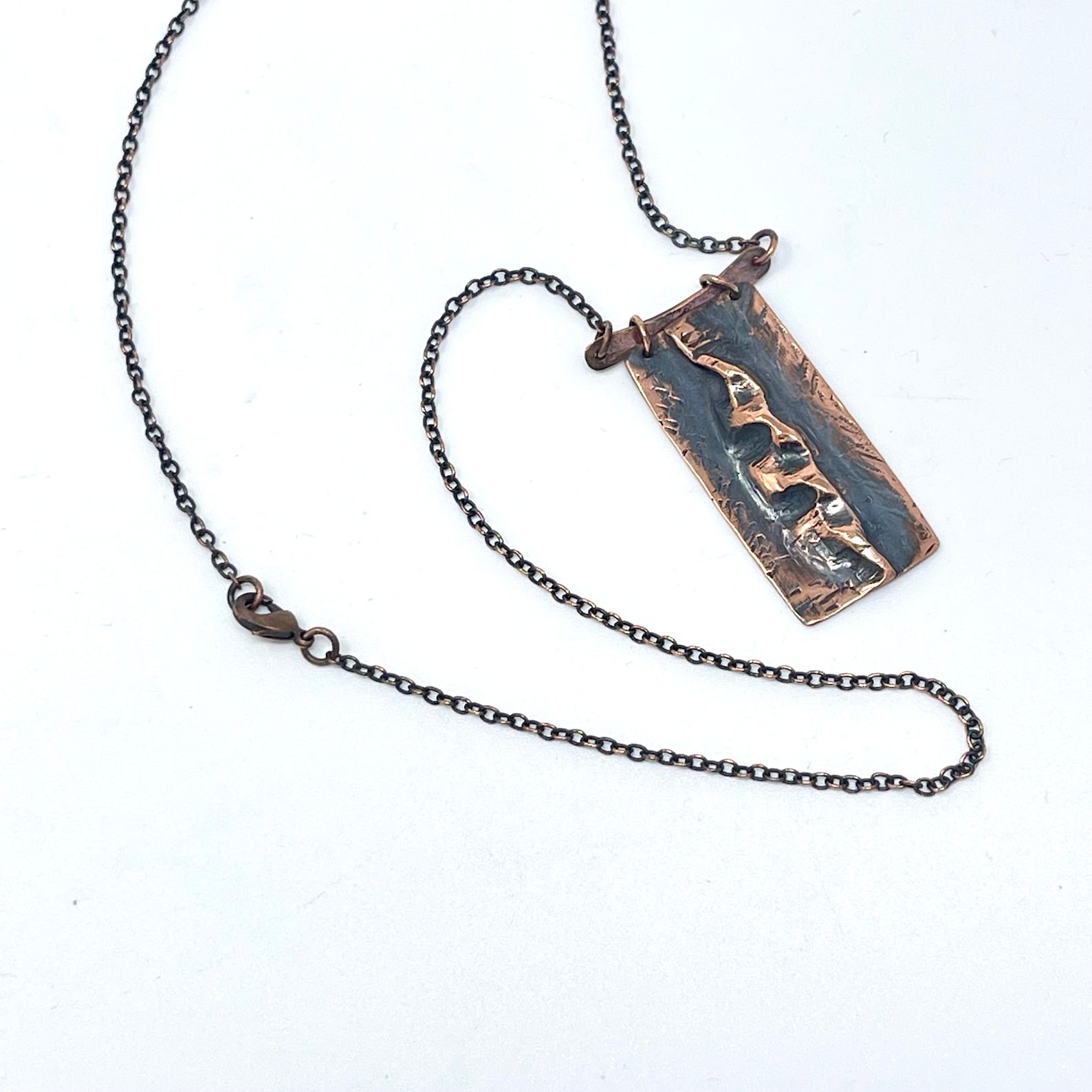 Handmade Copper Form Fold Metal Work Pendant - Etsy