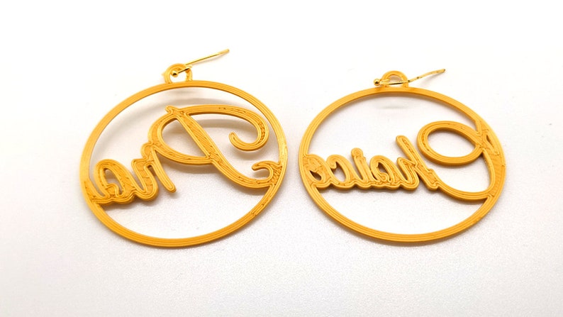 Small Pro Choice Statement Earrings, Multiple Color Options, 3D Printed Biodegradable PLA Plastic image 2