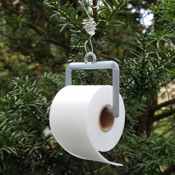 Ornement de vacances en rouleau de papier toilette, imprimé en 3D en filament TPU flexible