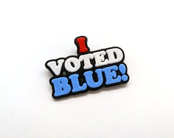 I Voted Blue! Statement Pin, 3D Printed