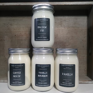 Pick 4, 16 oz, 100% Soy Candles | Free Shipping | Choose up to 4 Scents