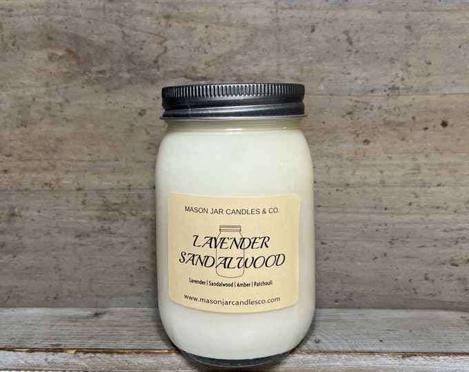 Lavender Sandalwood Candle | Sandalwood | Lavender | Soy Wax | Scented Soy Candle