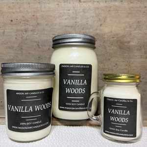 Vanilla Woods Candle | Soy Wax Candle | Winter Candle |Vanilla Candle | Personalized Candle