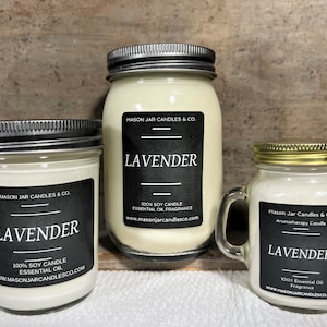 Lavender Essential Oil Candle | Scented Soy Candle |Soy Candle | Essential Oil | Wax Melts