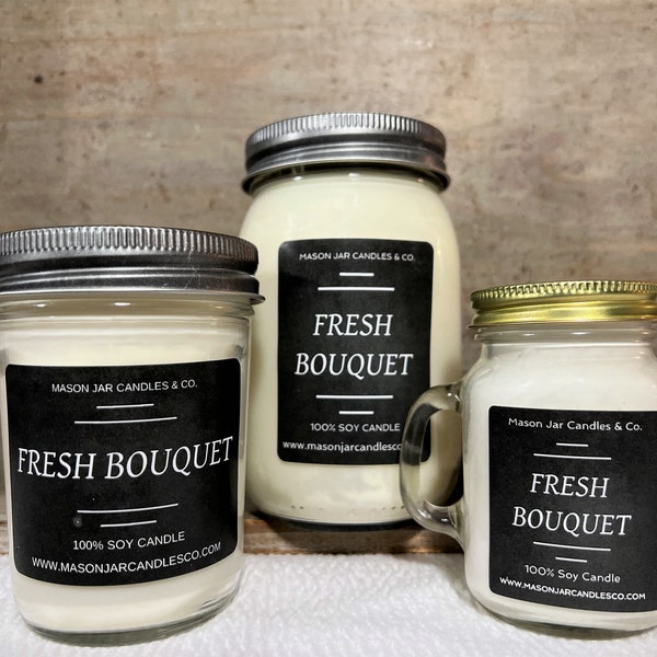 Fresh Bouquet Candle | Soy Candles | Wax Melt | Scented Soy Candle | Summer Candle