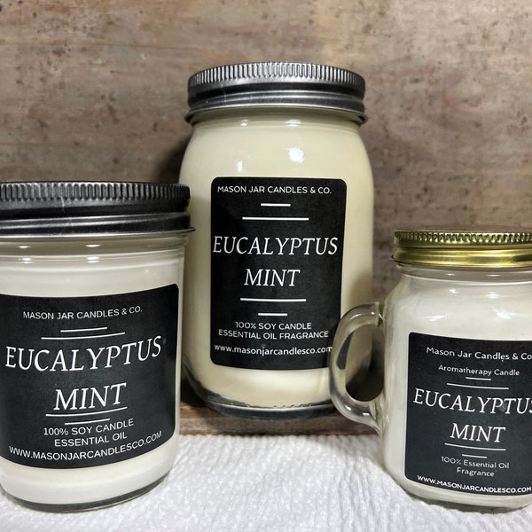 Eucalyptus Essential Oil Candles | Essential Oil Candle | Soy Candle | Wax Melt