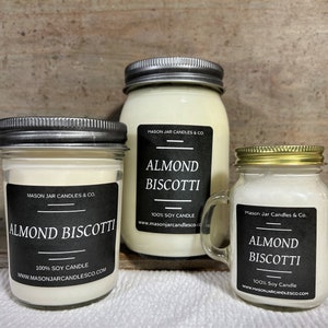 Almond Biscotti | Soy Candle | Soy Wax Candle | Fall Candle | Custom Candle