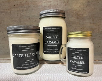 Salted Caramel | Soy Wax Candle | Winter Candle | Wax Melt | Personalized Candle