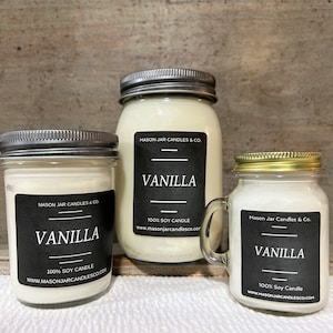 Vanilla Candles | Soy Candles | Mason Jar Candles | Fall Candle | Wax Melt