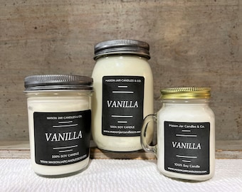 Vanilla Candles | Soy Candles | Mason Jar Candles | Fall Candle | Wax Melt