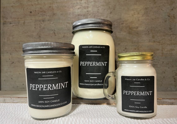 Peppermint Candle | Christmas Candle | Mint Candle | Wax Melt | Soy Candle