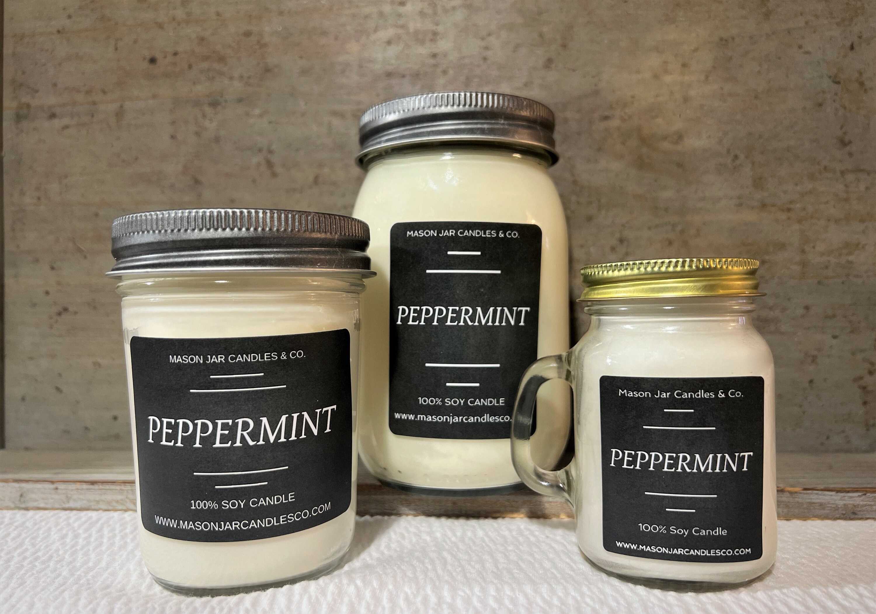 Peppermint Candle | Christmas Candle | Mint Candle | Wax Melt | Soy Candle