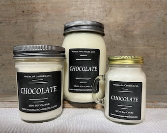 Chocolate Candle | Soy Candle | Mason Jar Candle | Soy Wax Candle | Fall Candle | Wax Melts