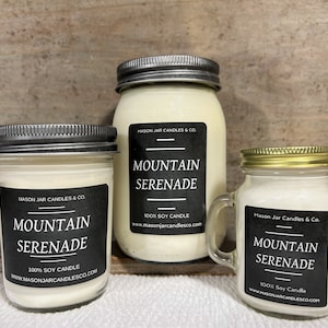 Mountain Serenade | Soy Candles | Mason Jar Candles | Scented Soy Wax Candle | Fall Candles | Wax Melt