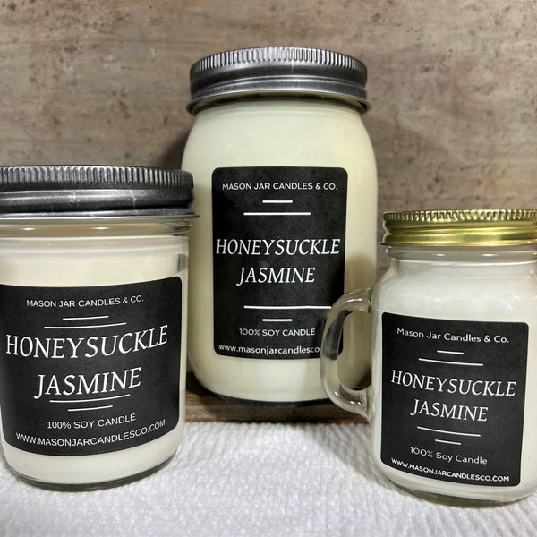 Honeysuckle Jasmine Candle | Soy Candles | Wax Melt | Spring Candle