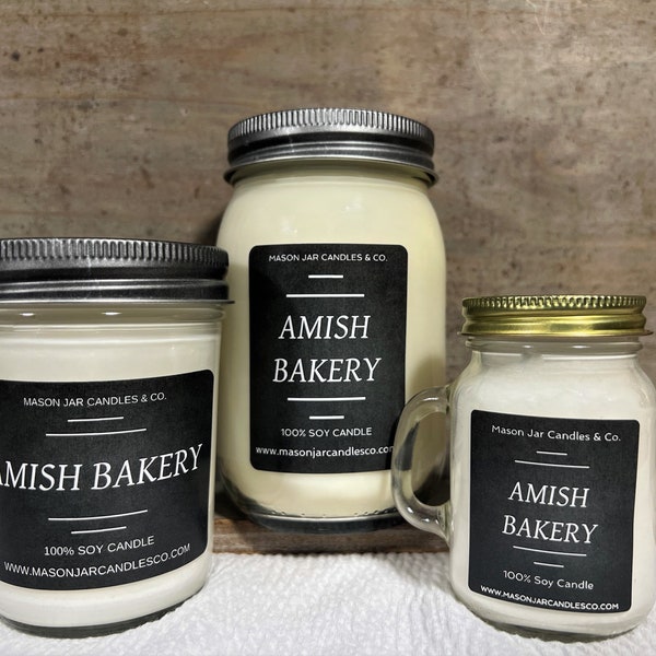 Amish Bakery Candle | Fall Candle | Scented Soy Candle Candle | Mason Jar Candle | Soy Wax Candle | Wax Melt