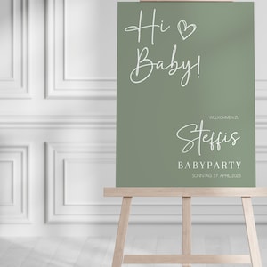 Babyparty Willkommensschild, Hi Baby Willkommensschild, Hi Baby-Willkommensschild, Hallo Baby Willkommensplakat, Baby Ankündigungstafel