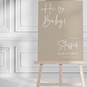 Babyparty Willkommensschild, Hi Baby Willkommensschild, Hi Baby-Willkommensschild, Hallo Baby Willkommensplakat, Baby Ankündigungstafel