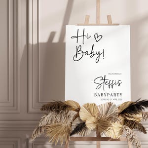 Babyparty Willkommensschild, Hi Baby Willkommensschild, Hi Baby-Willkommensschild, Hallo Baby Willkommensplakat, Baby Ankündigungstafel