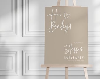 Letrero de bienvenida para baby shower, letrero de bienvenida para "Hola bebé", letrero de bienvenida para "Hola bebé", póster de bienvenida para "Hola bebé", tablero de anuncios para bebés