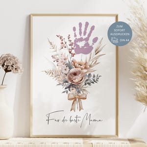 Moederdagcadeau, moedercadeau, handafdruk kinderen, gepersonaliseerd cadeau, moederverjaardag, Moederdagcadeau, foto DIY