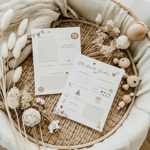 Babyshower spel, alleenstaande moeder, invulkaarten, babyshower wenskaart & raadspel, fooienkaartenset, boho regenboog, alleenstaande moeder