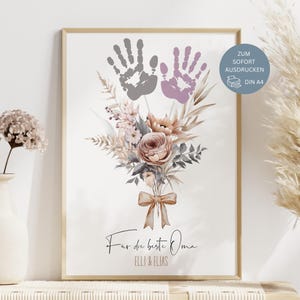 Grandma gift, Mother's Day gift, handprint children, personalized gift, Grandma birthday, Mother's Day gift, picture DIY