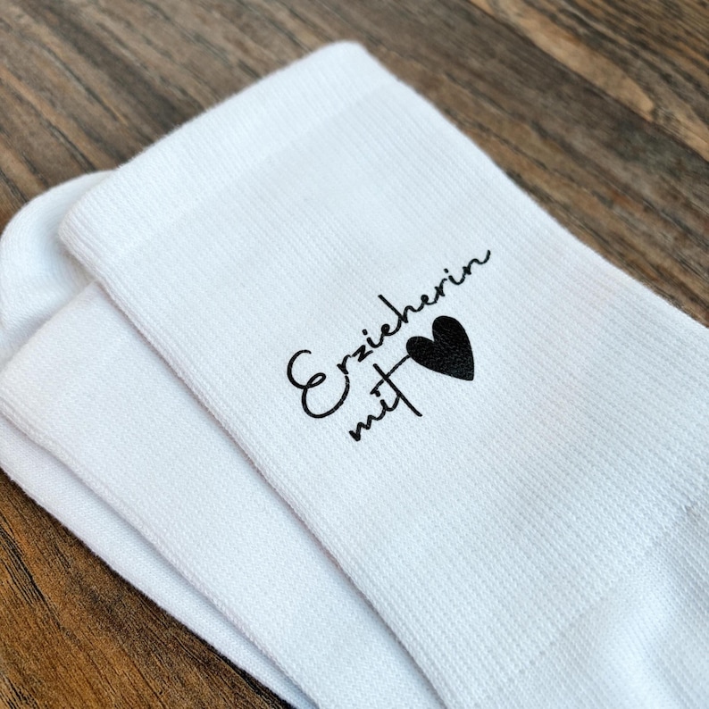 Erzieherin Socken, Erzieherin mit Herz, Tennissocken, Erzieher Geschenk, Abschiedsgeschenk Kindergarten, Strümpfe, Dankeschön Erzieherin 画像 5