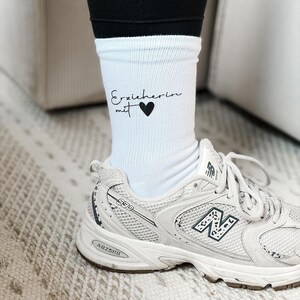 Erzieherin Socken, Erzieherin mit Herz, Tennissocken, Erzieher Geschenk, Abschiedsgeschenk Kindergarten, Strümpfe, Dankeschön Erzieherin 画像 10