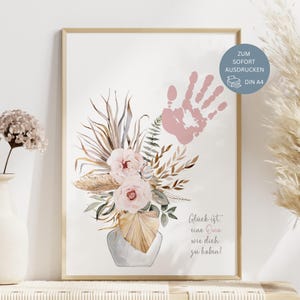 Grandma gift, Mother's Day gift, handprint children, personalized gift, Grandma birthday, Mother's Day gift, picture DIY