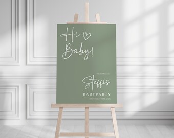 Letrero de bienvenida para baby shower, letrero de bienvenida para "Hola bebé", letrero de bienvenida para "Hola bebé", póster de bienvenida para "Hola bebé", tablero de anuncios para bebés