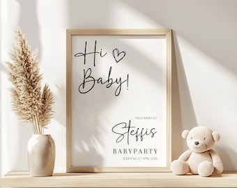 Letrero de bienvenida para baby shower, letrero de bienvenida para "Hola bebé", letrero de bienvenida para "Hola bebé", póster de bienvenida para "Hola bebé", tablero de anuncios para bebés