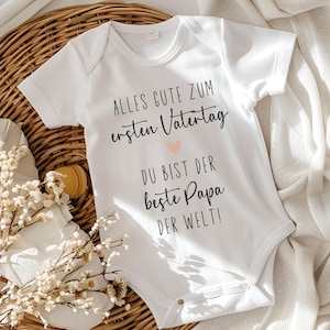 First Father&#39;s Day Baby Bodysuit, Happy First Father&#39;s Day Baby Bodysuit, Father&#39;s Day Bodysuit Gift, Father&#39;s Day Gift, Personalizable