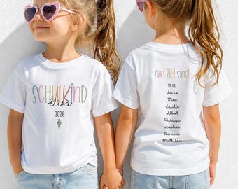 Schoolchild 2026 T-Shirt, Customizable, Shirt with Name & Year, Schoolchild 2026, Graduation Shirt for the Whole Group