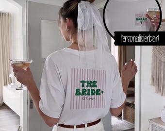Personalized hen party shirt for bride and crew, with name and date, bride T-shirt, hen party, team bride shirt, bride and crew shirt, hen party