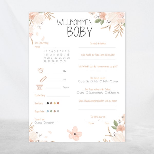 | baby shower cards Baby shower wish card, flowers | Typing cards